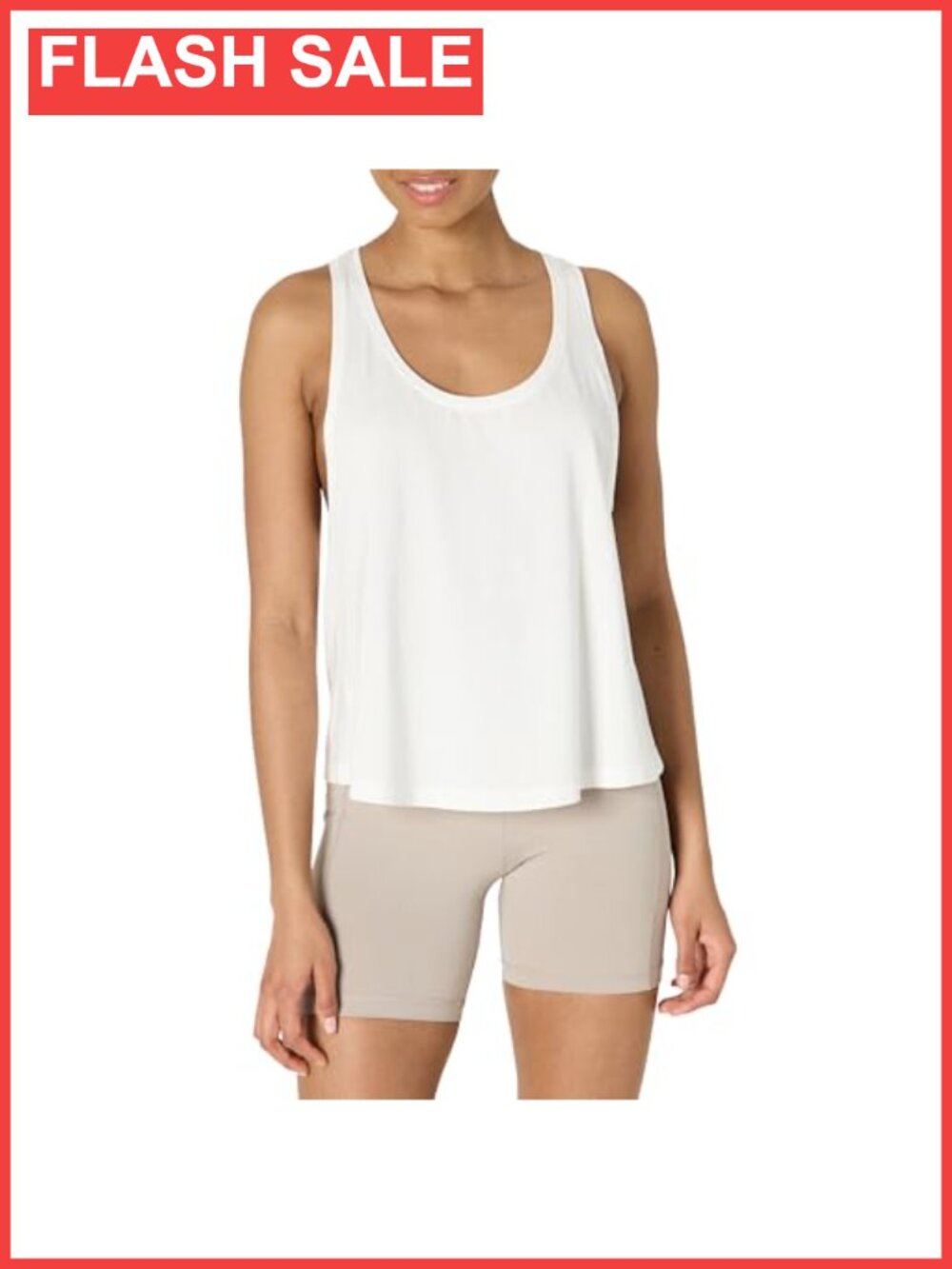 Essentials Women's Cotton Modal Yoga Racerback Tank Top Relaxed Fit